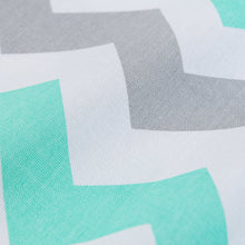 Load image into Gallery viewer, Turquoise/Tan Chevron Cotton Window Valance