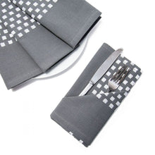 Load image into Gallery viewer, 18 X 18 in. Basketweave Stripe Cotton Napkins 4/Pack (7 Colors)