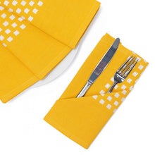 Load image into Gallery viewer, 18 X 18 in. Basketweave Stripe Cotton Napkins 4/Pack (7 Colors)