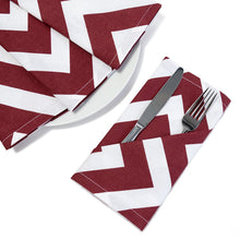 Load image into Gallery viewer, 19 X 19 in. Chevron Cotton Napkins 4/Pack (12 Colors)