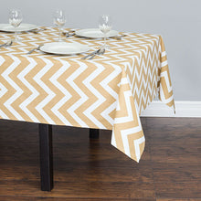 Load image into Gallery viewer, 60 X 126 in. Rectangular Chevron Cotton Tablecloth (14 Colors)