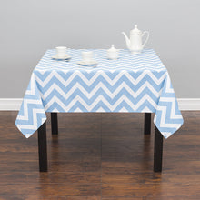 Load image into Gallery viewer, 60 in. Square Chevron Cotton Tablecloth (12 Colors)