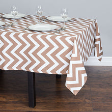 Load image into Gallery viewer, 60 x 84 in. Rectangular Chevron Cotton Tablecloth