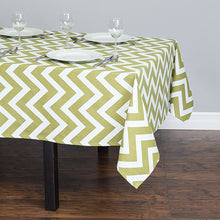 Load image into Gallery viewer, 60 x 84 in. Rectangular Chevron Cotton Tablecloth