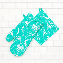 Load image into Gallery viewer, Paisley Cotton Oven Mitt / Pot Holder Set 4 Pack (5 Colors)