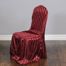 Load image into Gallery viewer, Striped Satin Banquet Chair Cover (3 Colors)