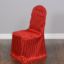 Load image into Gallery viewer, Striped Satin Banquet Chair Cover (3 Colors)