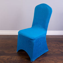 Load image into Gallery viewer, Rose Embossed Stretch Banquet Chair Cover (5 Colors)