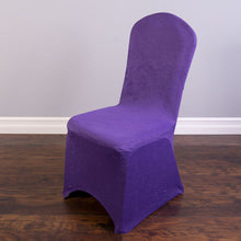 Load image into Gallery viewer, Rose Embossed Stretch Banquet Chair Cover (5 Colors)