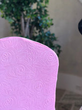 Load image into Gallery viewer, Rose Embossed Stretch Banquet Chair Cover (5 Colors)