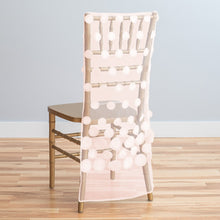 Load image into Gallery viewer, Cascading Ripples Chiavari Chair Cover Blush Pink