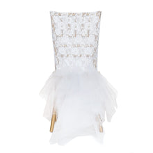Load image into Gallery viewer, Floral Lace Tutu Chiavari Chair Cover Champagne