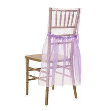 Load image into Gallery viewer, Pixie Organza Chiavari Chair Cover Lavender