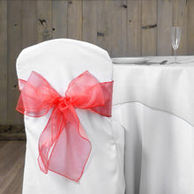 Load image into Gallery viewer, Organza Sash Red (10 Pack)