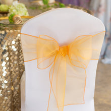 Load image into Gallery viewer, Organza Sash Orange (10 Pack)