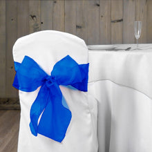 Load image into Gallery viewer, Organza Sash Royal Blue (10 Pack)