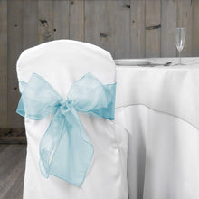 Load image into Gallery viewer, Organza Sash Serenity Blue (10 Pack)