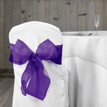 Load image into Gallery viewer, Organza Sash Purple (10 Pack)