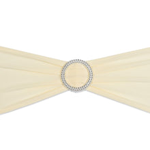 Load image into Gallery viewer, Stretch Chair Sash Ivory With Round Buckle 5/Pack