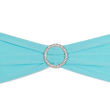 Load image into Gallery viewer, Stretch Chair Sash Turquoise With Round Buckle 5/Pack