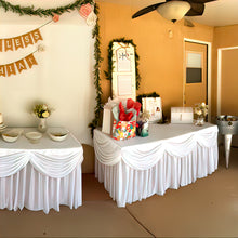 Load image into Gallery viewer, 4 ft. Drape Chiffon All-In-1 Tablecloth/Pleated Skirt (8 colors)