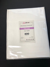 Load image into Gallery viewer, Hotel Selection 800 Thread Count Cotton White Flat Sheet -Full Size