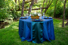 Load image into Gallery viewer, 132 in. Round Shantung Silk Tablecloth (7 Colors)