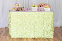 Load image into Gallery viewer, 14 ft. Rosette Satin Table Skirt
