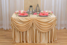 Load image into Gallery viewer, 8 ft. Drape Chiffon All-In-1 Tablecloth/Pleated Skirt (8 Colors)