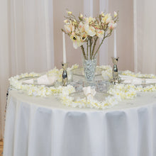 Load image into Gallery viewer, 132 in. Round Shantung Silk Tablecloth (7 Colors)