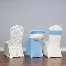 Load image into Gallery viewer, Satin Rosette Stretch Banquet Chair Cover (3 Colors)