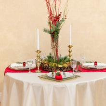 Load image into Gallery viewer, 132 in. Round Shantung Silk Tablecloth (7 Colors)