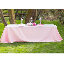 Load image into Gallery viewer, 90 X 156 in. Rectangular with Round Corners Polyester Tablecloth (20 Colos)