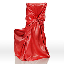 Load image into Gallery viewer, Satin Universal Chair Cover Red