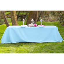 Load image into Gallery viewer, 90 X 156 in. Rectangular with Round Corners Polyester Tablecloth (20 Colos)