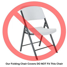 Load image into Gallery viewer, Bargain Polyester Folding Chair Cover White (5/Pack)