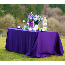 Load image into Gallery viewer, 90 X 156 in. Rectangular with Round Corners Polyester Tablecloth (20 Colos)