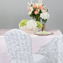 Load image into Gallery viewer, Satin Rosette Stretch Banquet Chair Cover (3 Colors)