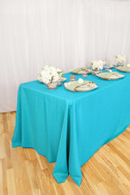 Load image into Gallery viewer, 90 X 132 in. Rectangular with Round Corners Polyester Tablecloth (20 Colors)