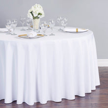 Load image into Gallery viewer, Bargain 108 In. Round Polyester Tablecloth White
