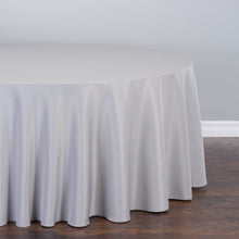 Load image into Gallery viewer, Bargain 120 In. Round Polyester Tablecloth Silver
