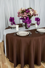 Load image into Gallery viewer, Bargain 108 In. Round Polyester Tablecloth Chocolate
