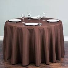 Load image into Gallery viewer, Bargain 108 In. Round Polyester Tablecloth Chocolate

