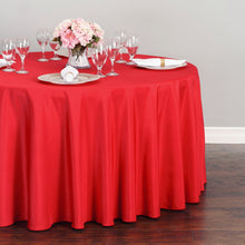 Load image into Gallery viewer, Bargain 108 in. Round Polyester Tablecloth Red
