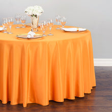 Load image into Gallery viewer, 108 in. Round Polyester Tablecloth Orange
