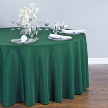 Load image into Gallery viewer, 108 in. Round Polyester Tablecloth Hunter Green
