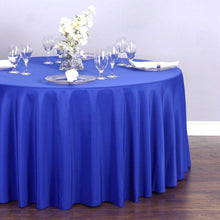 Load image into Gallery viewer, 132 in. Round Polyester Tablecloth Royal Blue
