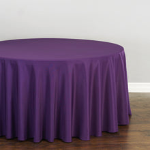 Load image into Gallery viewer, Bargain 108 In. Round Polyester Tablecloth Purple
