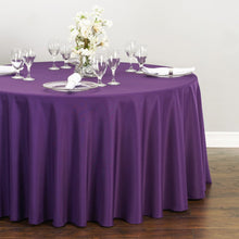 Load image into Gallery viewer, 108 in. Round Polyester Tablecloth Purple
