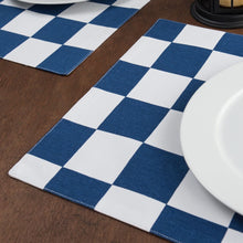 Load image into Gallery viewer, 13 X 19 in. Checker Board Cotton Placemats 4/Pack
